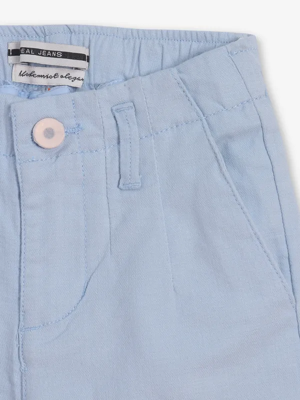 DEAL solid straight fit sky blue denim for girls