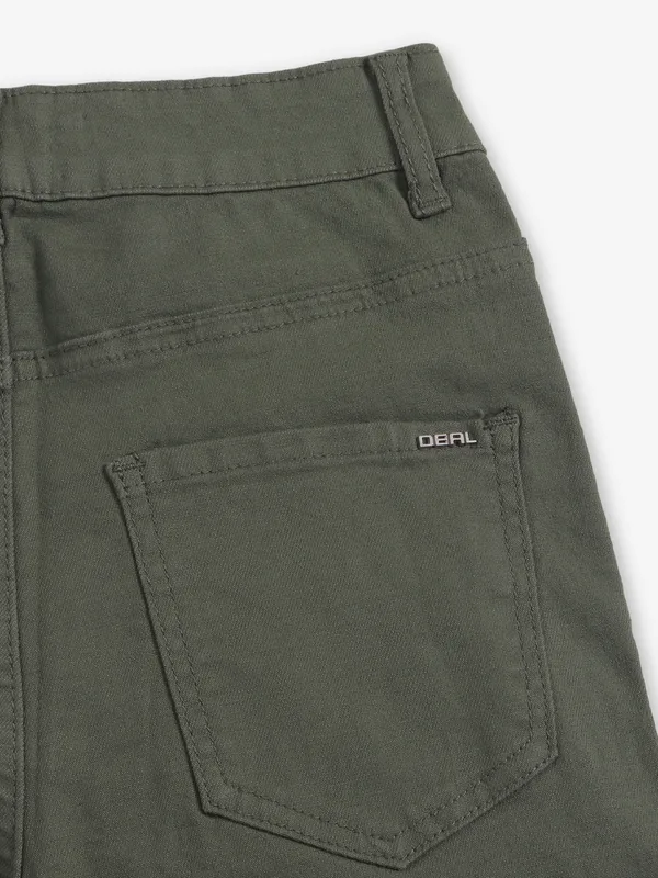 DEAL straight fit dark olive jeans