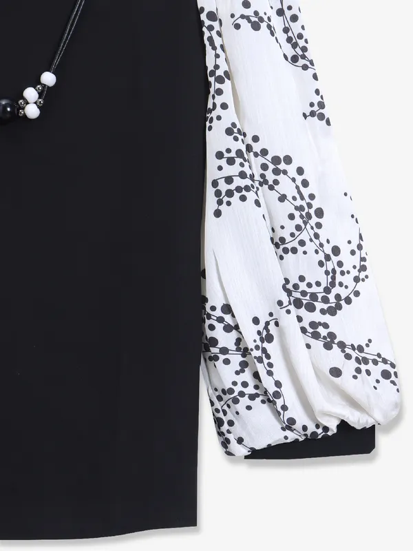 DEAL stunning printed black cotton top