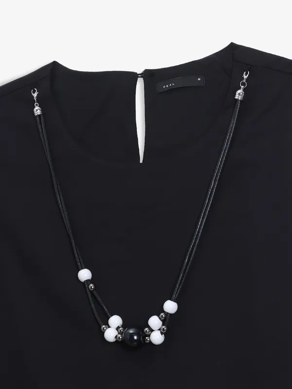 DEAL stunning printed black cotton top