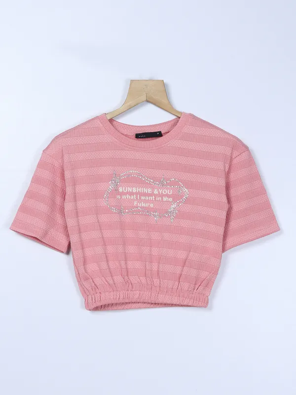 Deal top for girls in baby pink