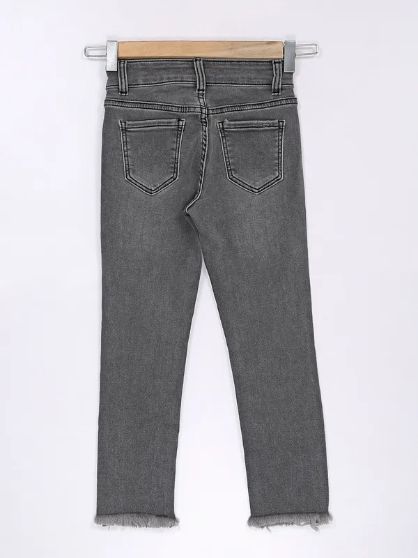 Deal washed dark grey jeans