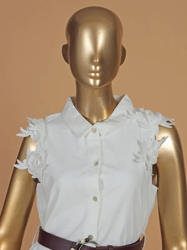 DEAL white cotton casual dress