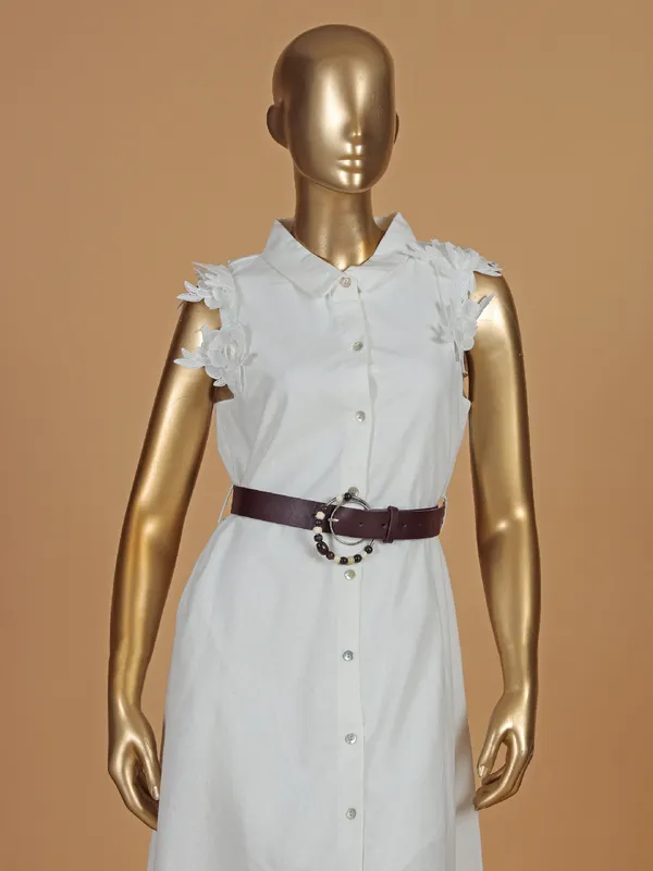 DEAL white cotton casual dress
