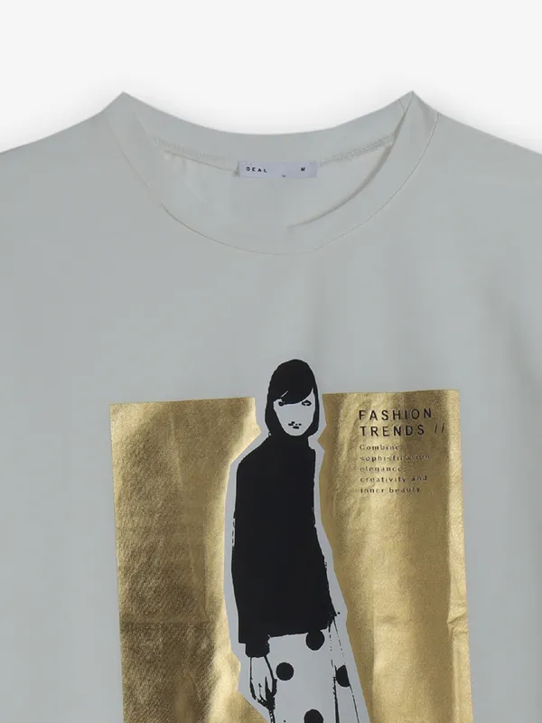 DEAL white printed t-shirt in cotton