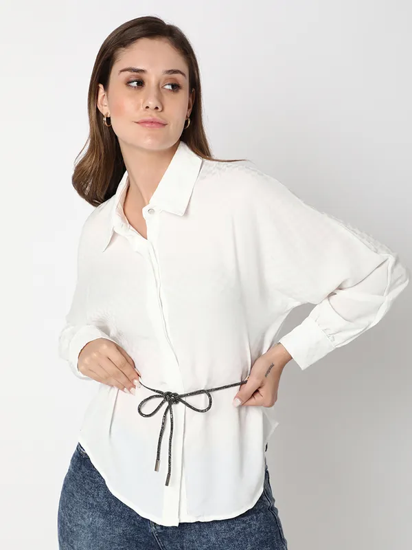 Deal white rayon shirt