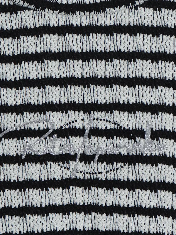 Deal white stripe knitted top