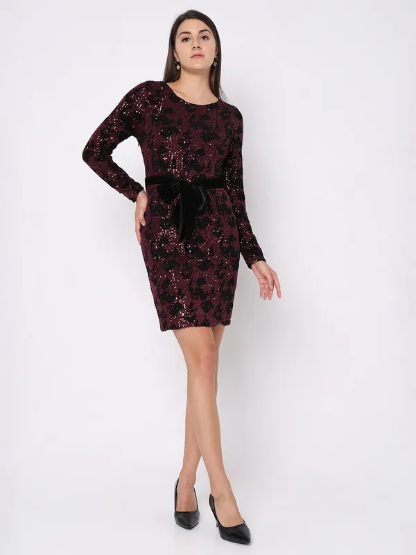 Deal wine lycra dress
