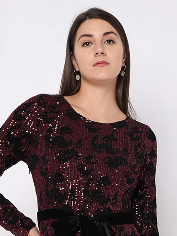 Deal wine lycra dress