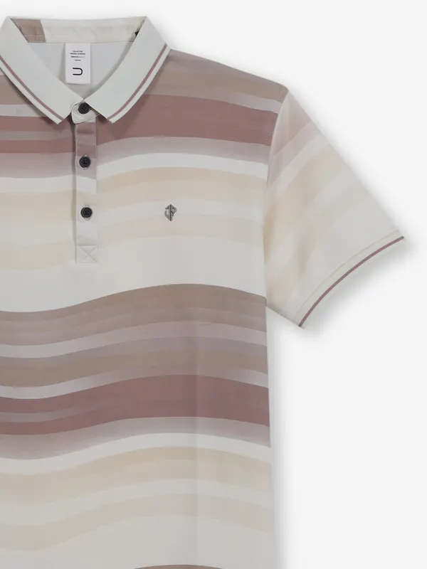 DEEPEE beige printed cotton t-shirt
