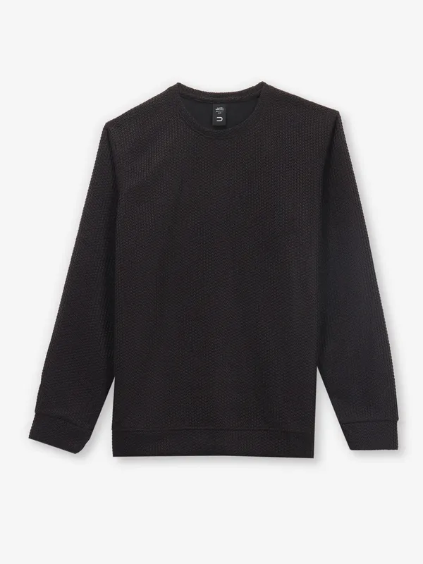 DEEPEE black plain knitted t-shirt