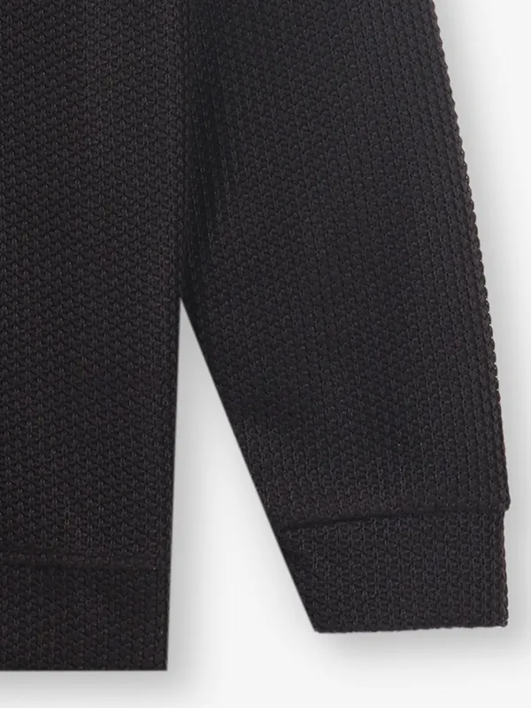 DEEPEE black plain knitted t-shirt