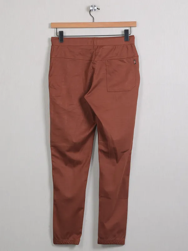 Deepee brown cotton trackpant for men