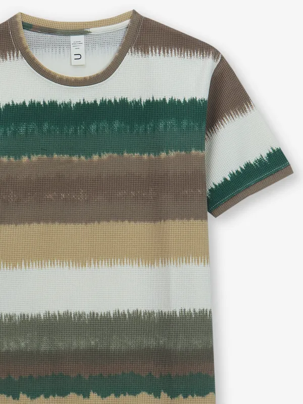 DEEPEE cotton stripe multi-color t-shirt