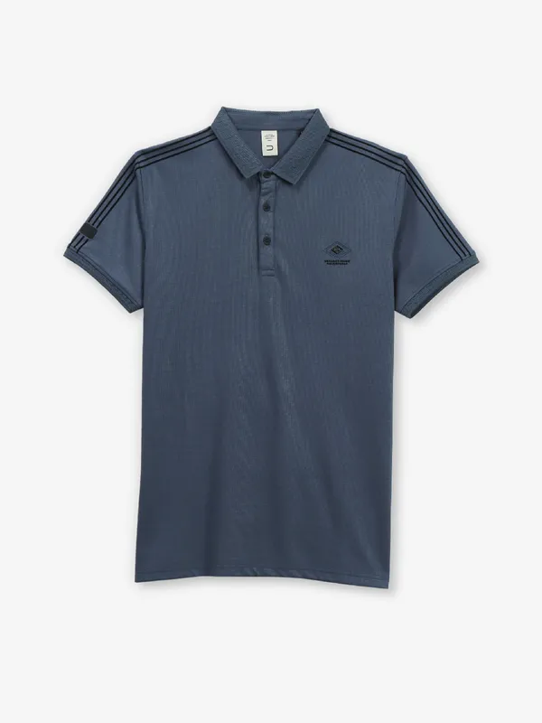 DEEPEE dark grey cotton polo t-shirt