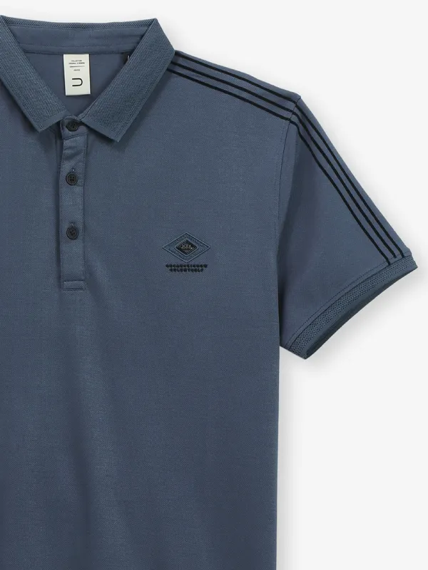 DEEPEE dark grey cotton polo t-shirt