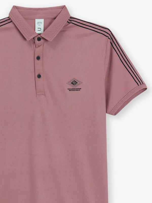 DEEPEE onion pink cotton polo t-shirt