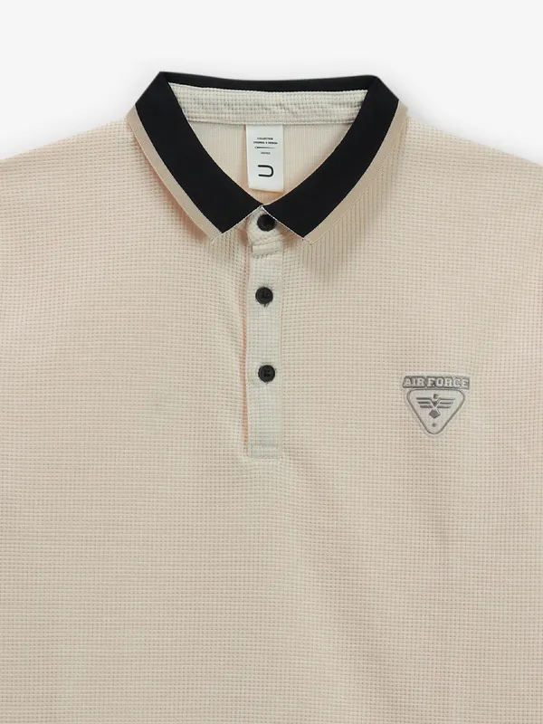 DEEPEE peach cotton polo t-shirt