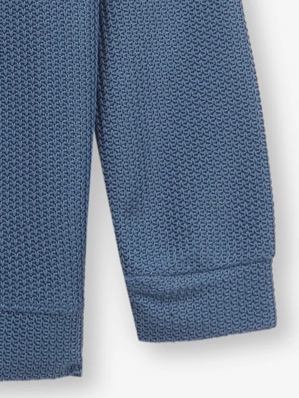 DEEPEE plain teal blue knitted t-shirt
