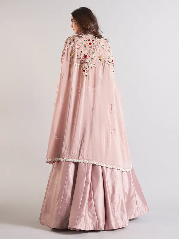 Delightful light purple silk lehenga choli