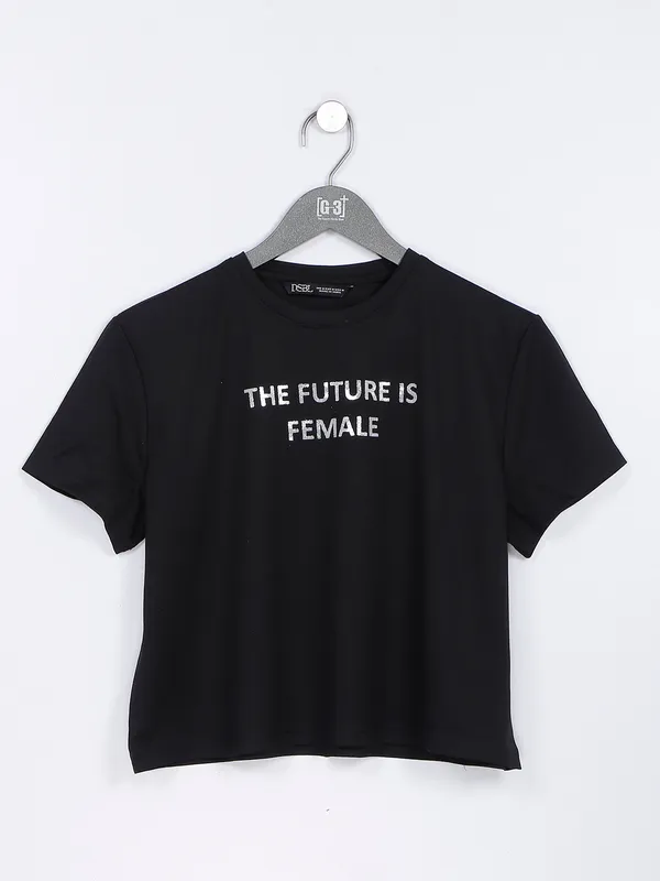 Desi Belle black printed casual top