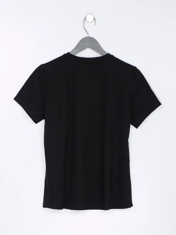 Desi Belle cotton black printed t shirt