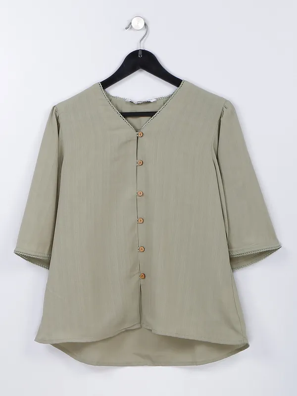 Desi Belle cotton grey plain top