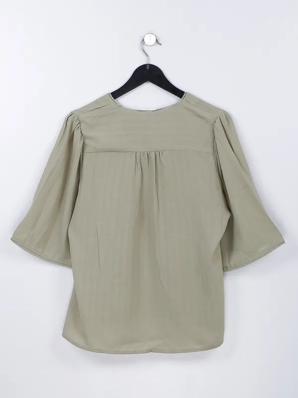 Desi Belle cotton grey plain top