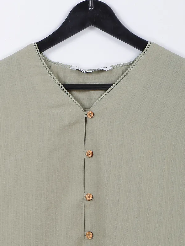 Desi Belle cotton grey plain top
