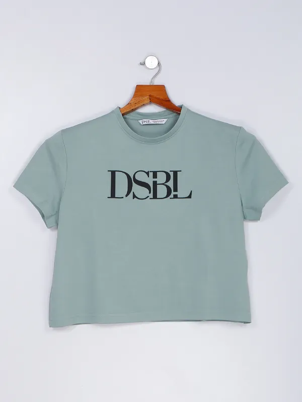 Desi Belle green shade cotton crop top