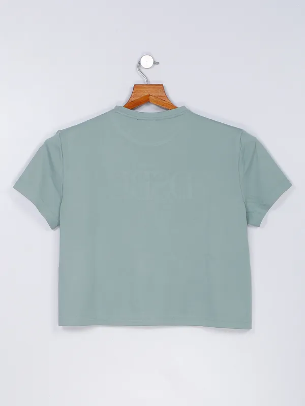 Desi Belle green shade cotton crop top