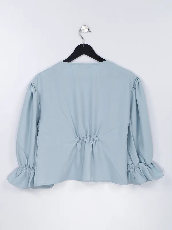 Desi Belle light grey cotton casual top