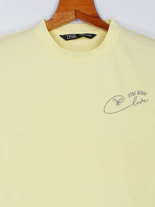 Desi Belle light yellow cotton crop top