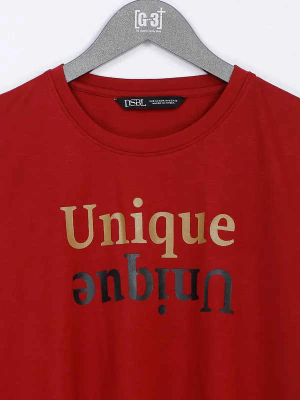 Desi Belle maroon cotton t shirt