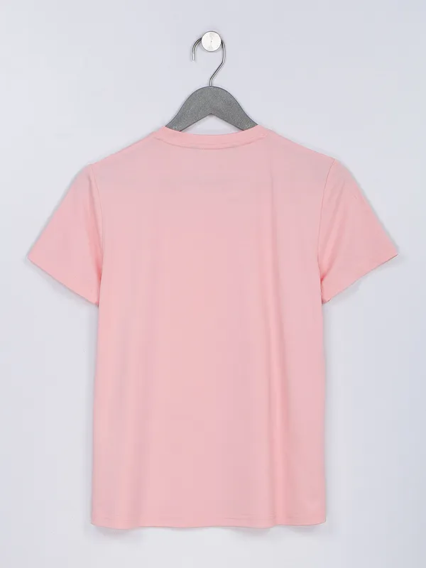 Desi Belle peach cotton printed t shirt