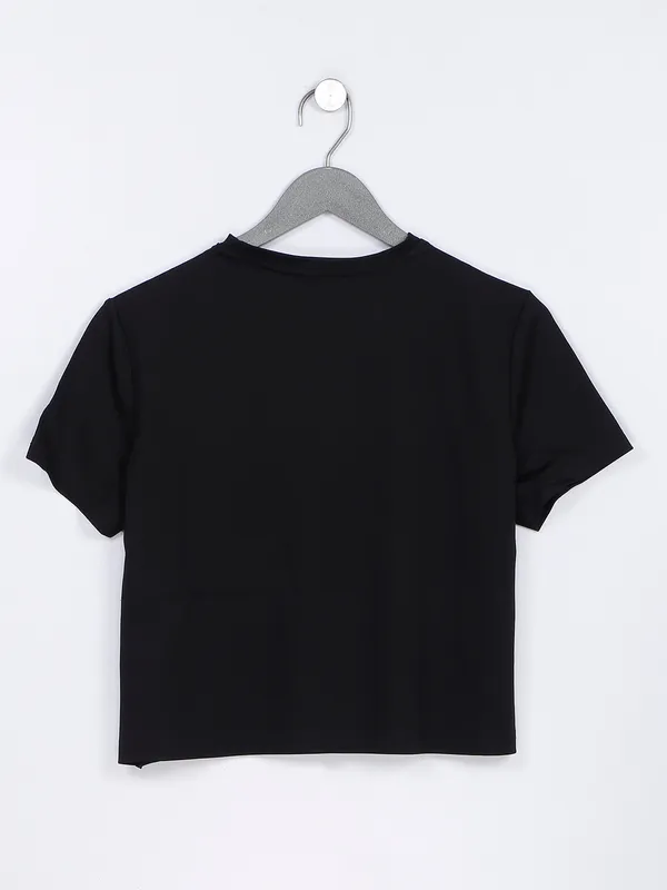 Desi Belle printed cotton black top