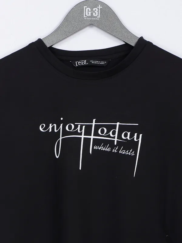 Desi Belle printed cotton black top