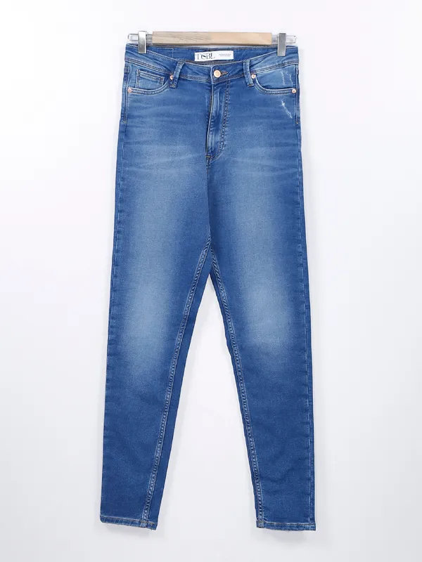Desi Belle skinny fit blue washed jeans