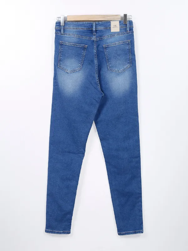 Desi Belle skinny fit blue washed jeans