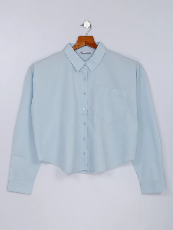 Desi Belle sky blue cotton shirt