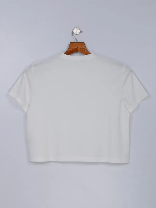 Desi Belle white cotton crop top