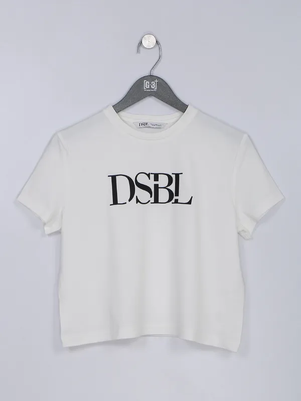 Desi Belle white crop top in cotton