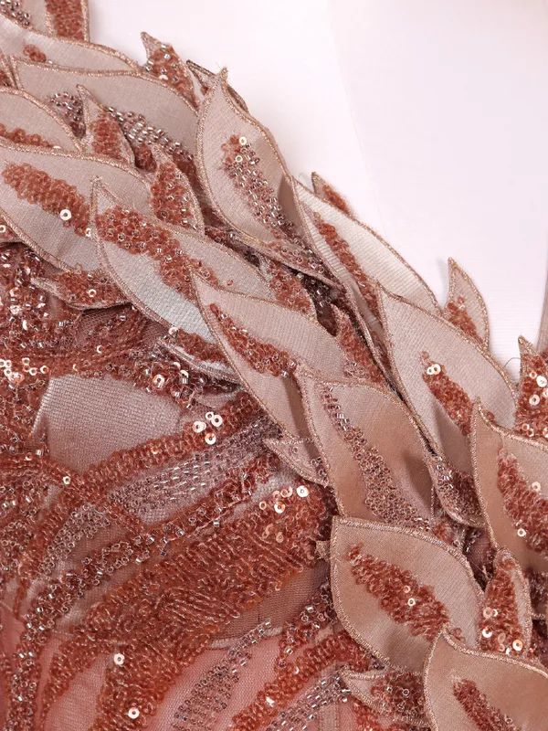 Designer onion pink net gown
