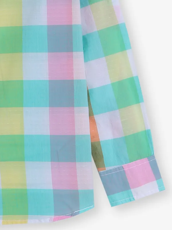 DNJS checks multi color cotton shirt