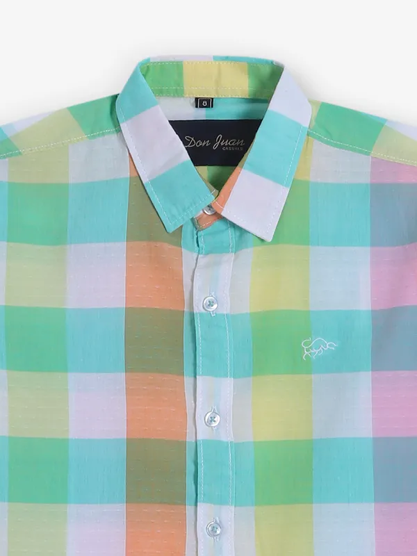 DNJS checks multi color cotton shirt