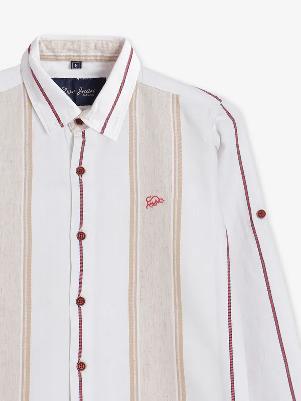 DNJS white and red stripe shirt