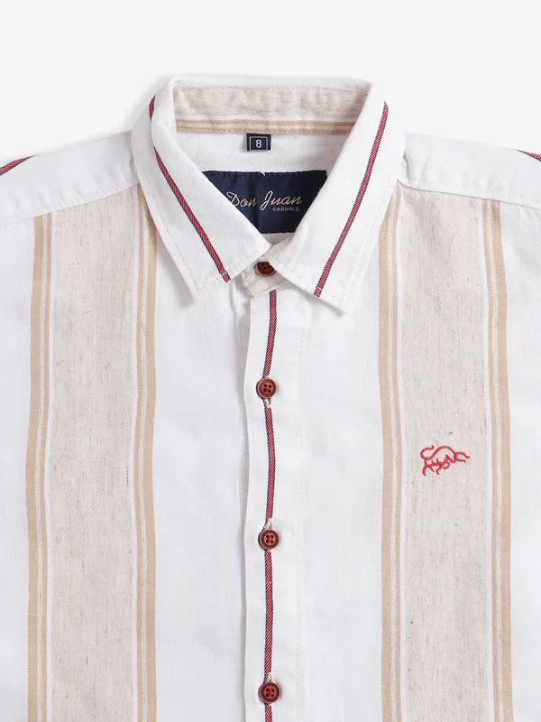 DNJS white and red stripe shirt