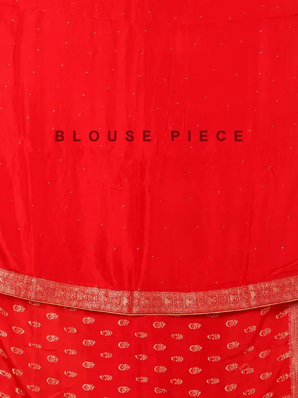 Dola silk wedding wear saree in red