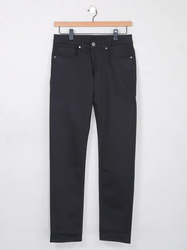 Dragon Hill black casual cotton jeans for men
