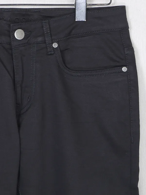 Dragon Hill black casual cotton jeans for men